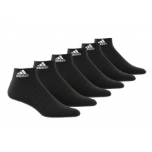 adidas Sport Socks Ankle Cushioned Ankle-length black - 6 pairs